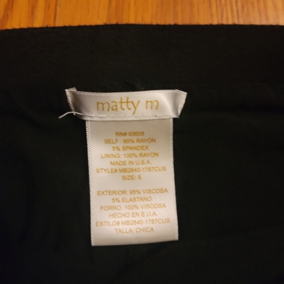 Matty M Womens Black Midi 26" Pull On Skirt Size S Double Lined Fair Condition - Picture 11 of 13